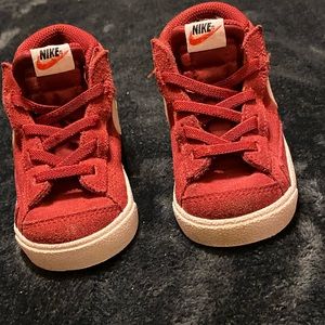 Nike Shoes | Nike Blazer Mid 77 Suede(Td) Team Red and White Like New